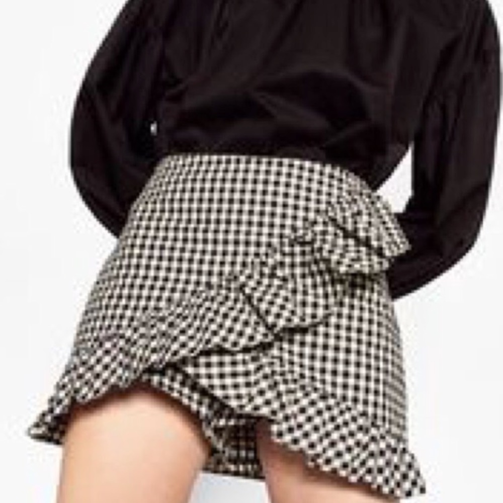 Zara Gingham skirt